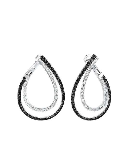 Sterling Silver earrings with zircons and spinels