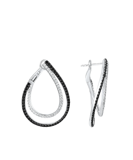 Sterling Silver earrings with zircons and spinels