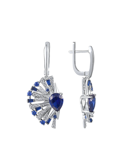 Sterling Silver earrings with zircons and spinels