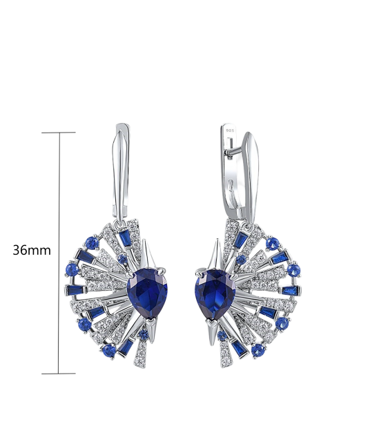 Sterling Silver earrings with zircons and spinels