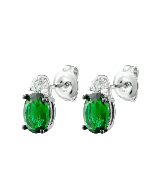 Серьги из серебра с цирконами