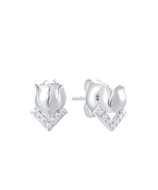 Sterling silver earrings with zircons