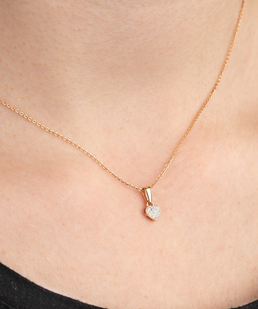 Подвеска из белого золота с бриллиантами