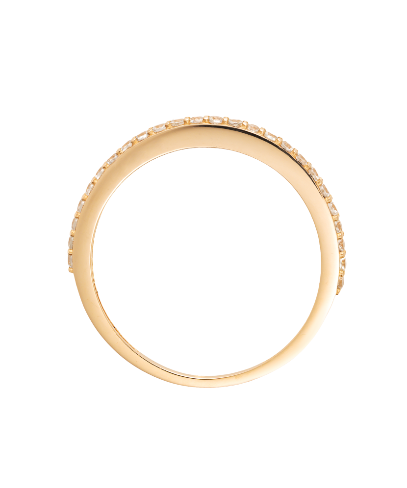 Gold ring with zircons