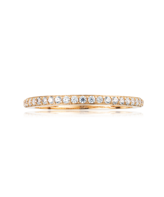 Gold ring with zircons