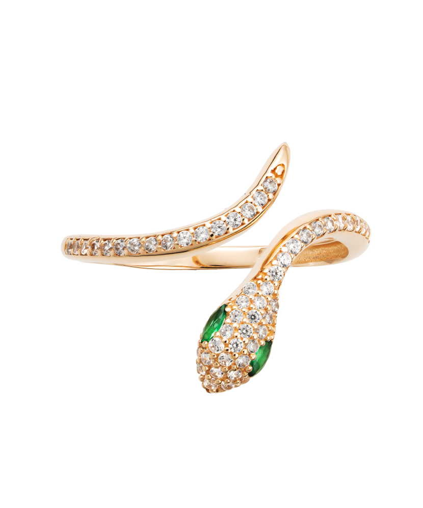 Золотое кольцо с цирконами