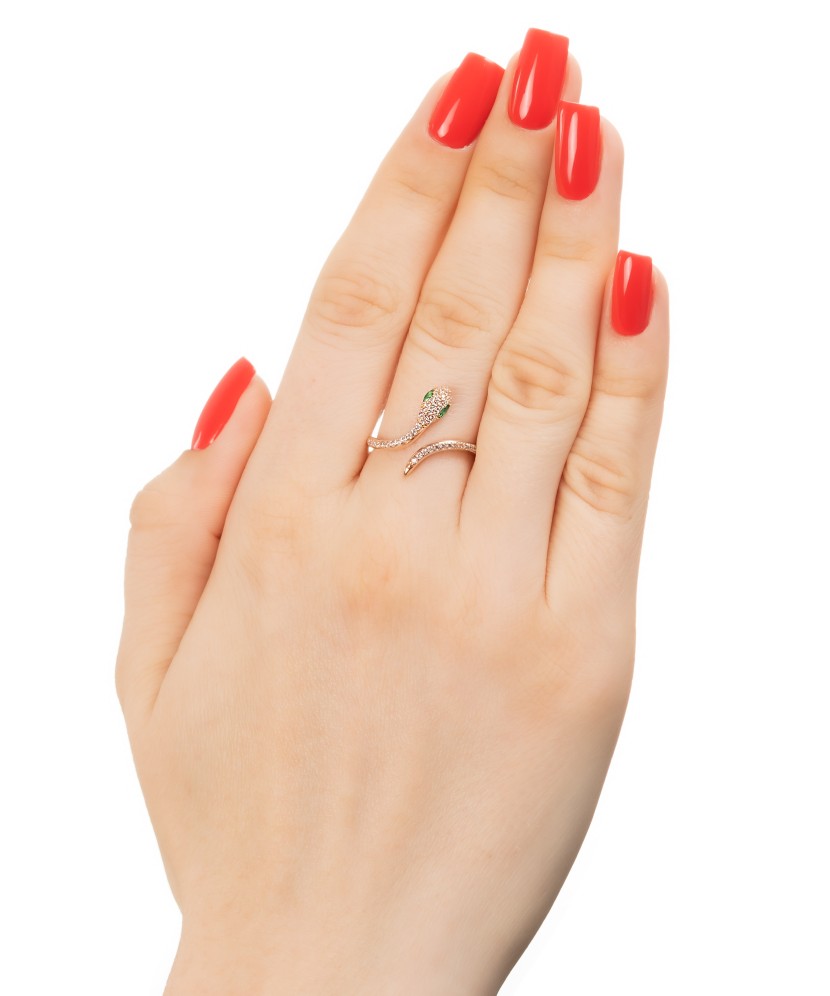 Золотое кольцо с цирконами