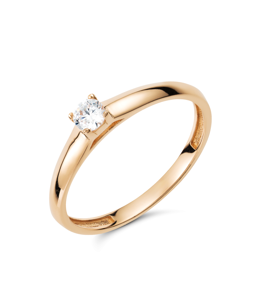 Золотое кольцо с цирконом