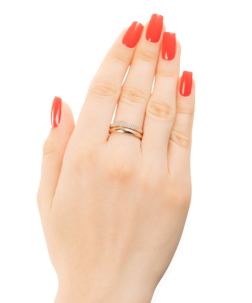 Золотое кольцо с цирконами