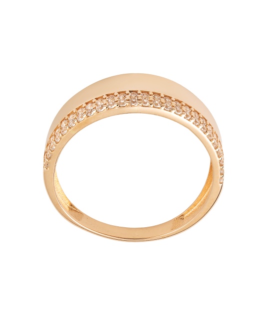 Золотое кольцо с цирконами