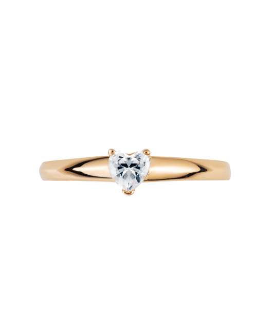Gold ring with zirconium