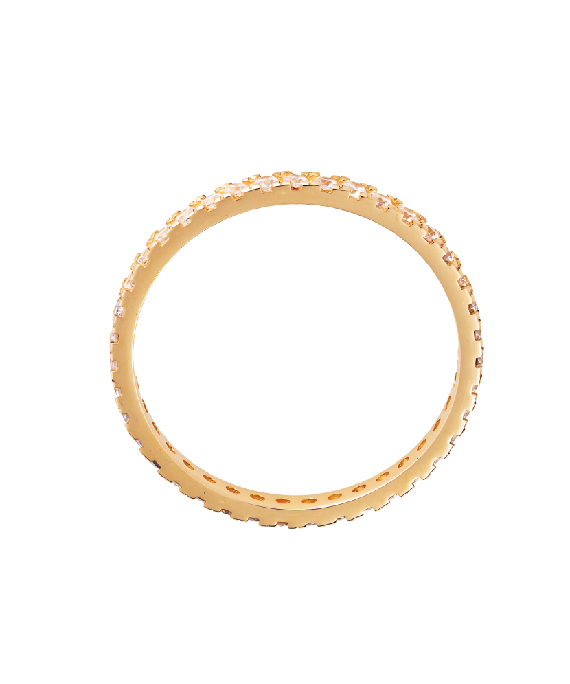 Gold ring with zircons