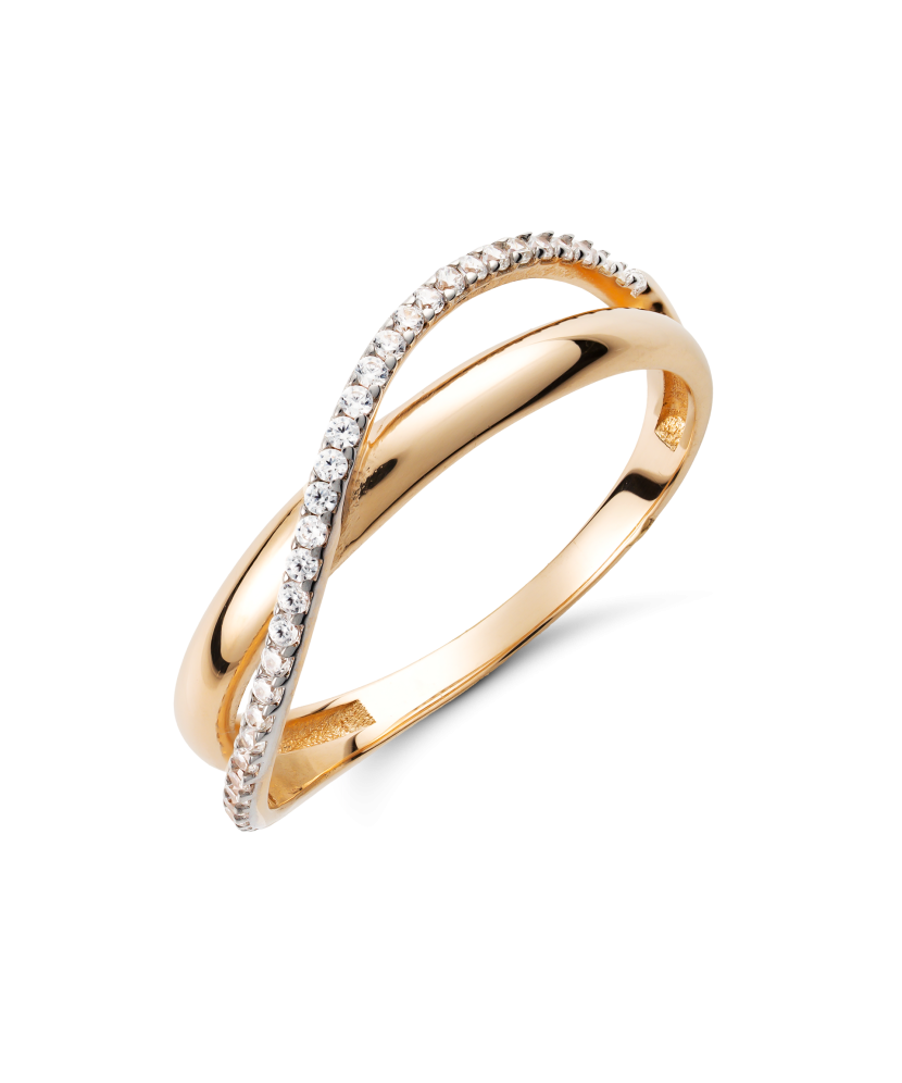 Золотое кольцо с цирконами