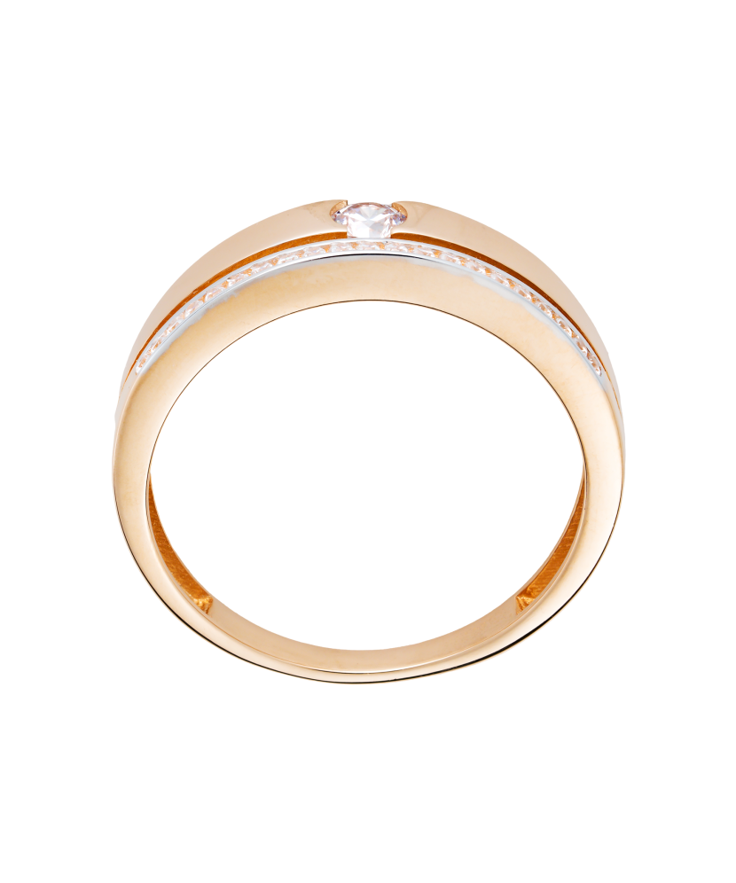 Золотое кольцо с цирконами Золотое кольцо с цирконами