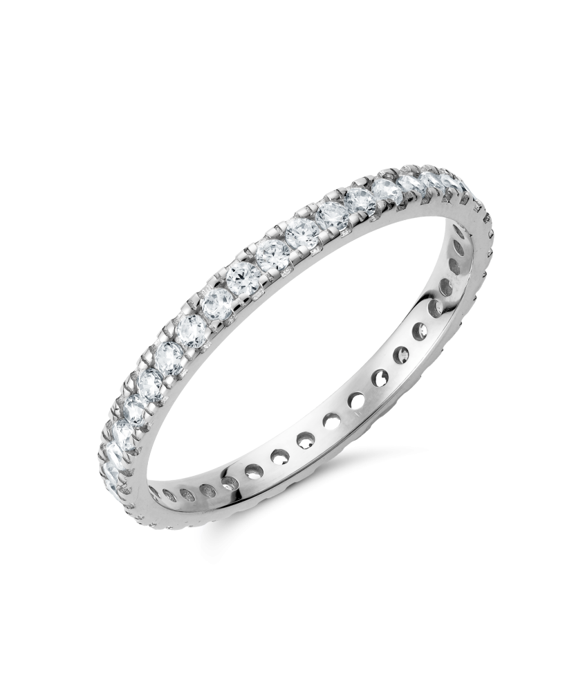 White Gold ring with zircons