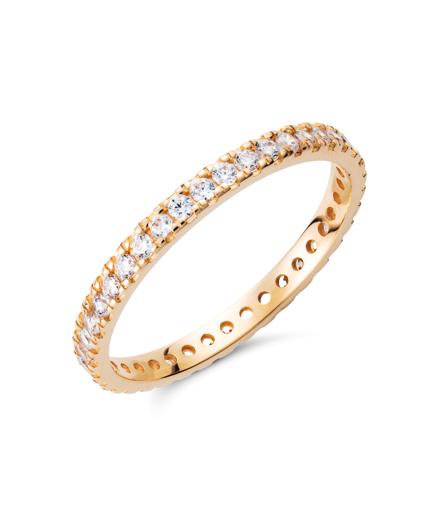 Золотое кольцо с цирконами Золотое кольцо с цирконами