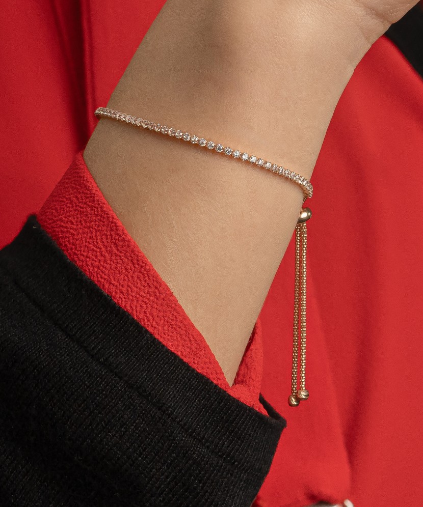 Золотой браслет с цирконами Золотой браслет с цирконами