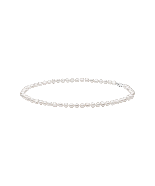 Pearl necklaces with sterling silver