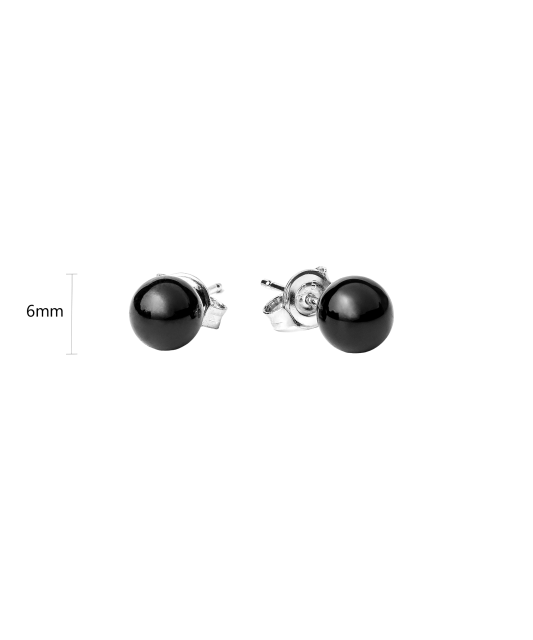 Серьги из серебра с ониксом