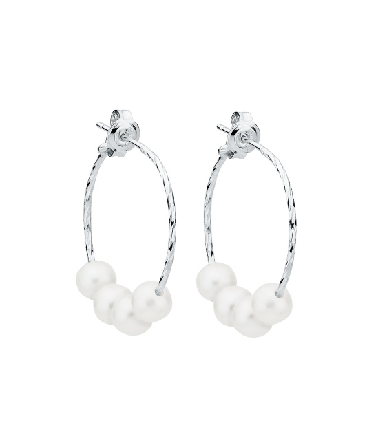Серьги из серебра с жемчугом