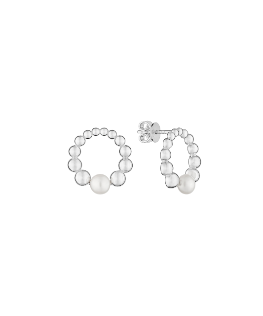 Sterling silver earrings with pearls