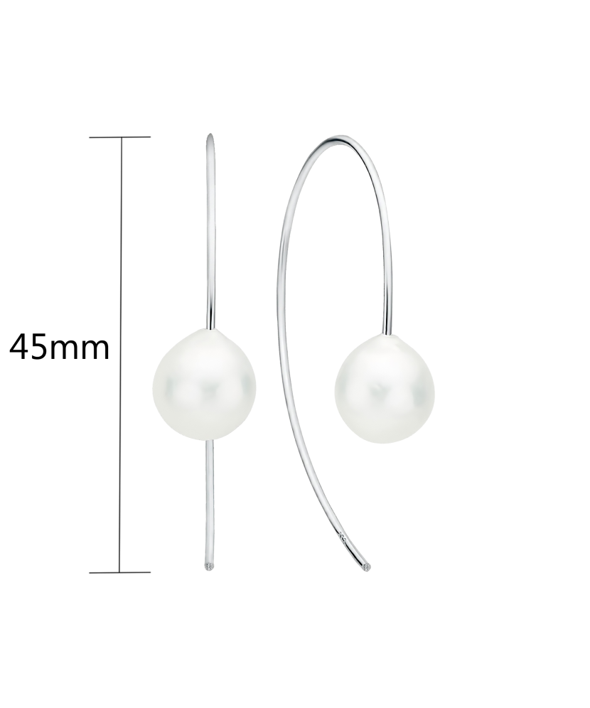 Sterling silver earrings with Kasumi pearls and zircons