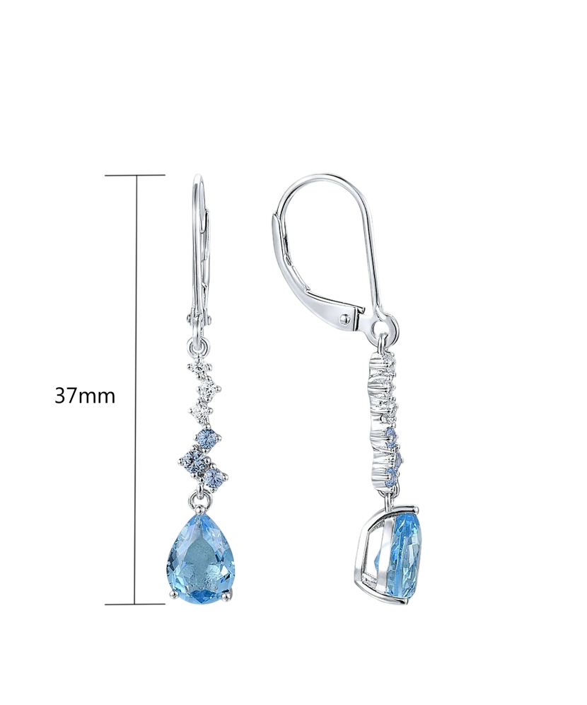 Sterling silver earrings with zircons