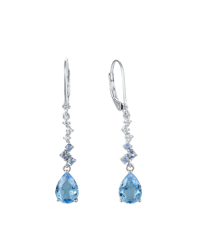 Sterling silver earrings with zircons