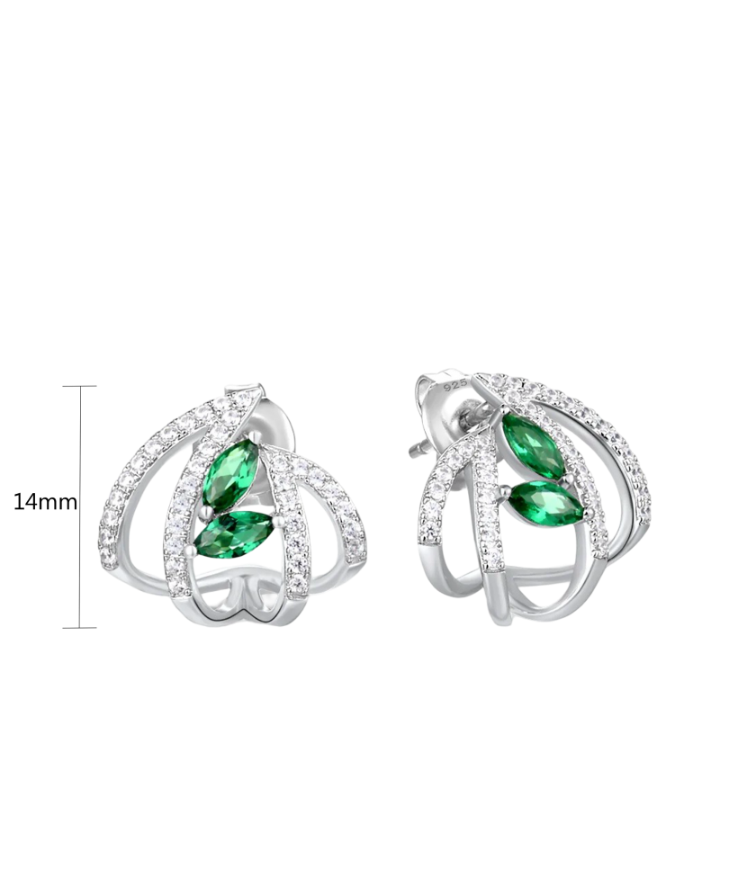 Серьги из серебра с цирконами Серьги из серебра с цирконами