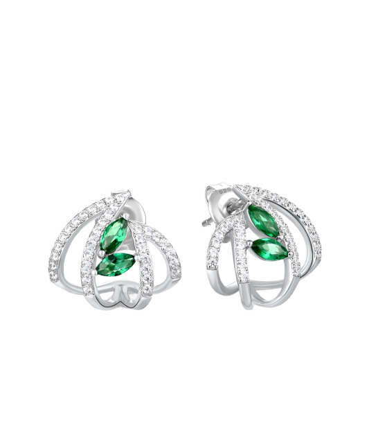 Sterling silver earrings with zircons