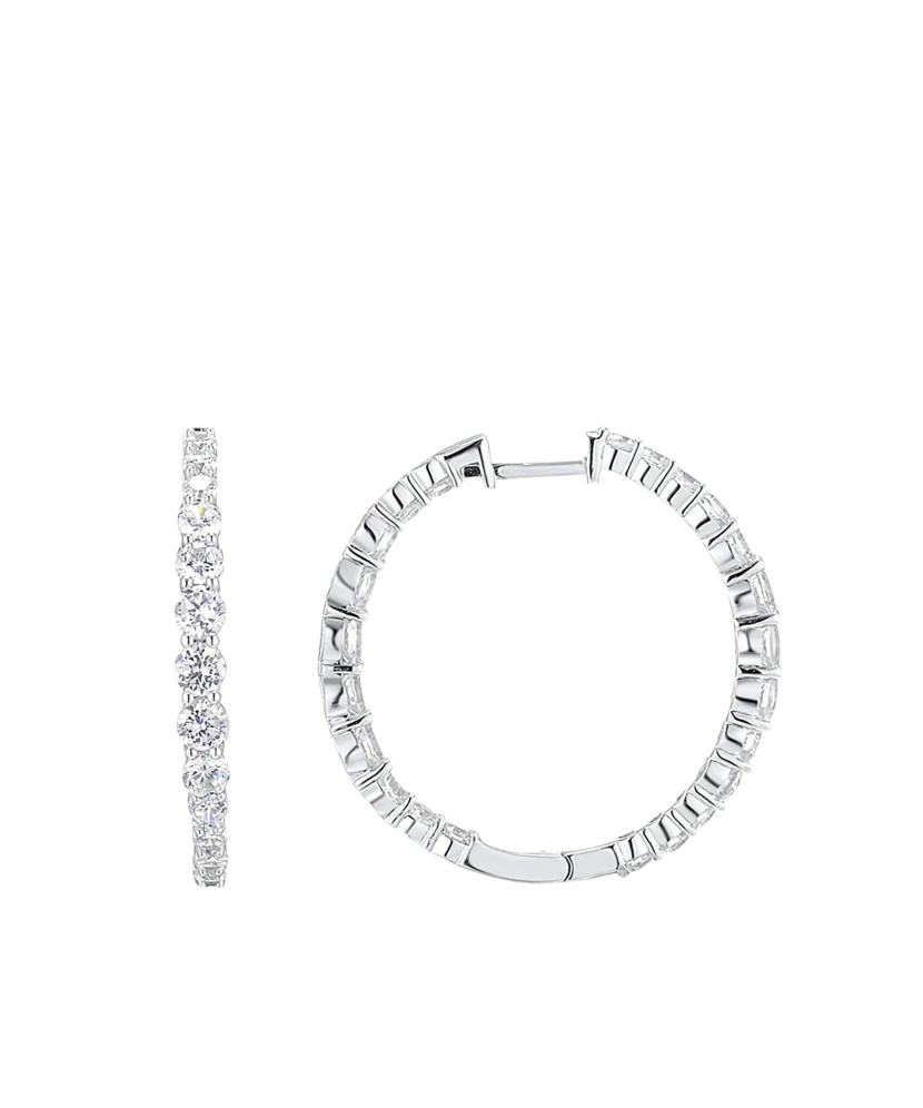 Sterling silver earrings with zircons