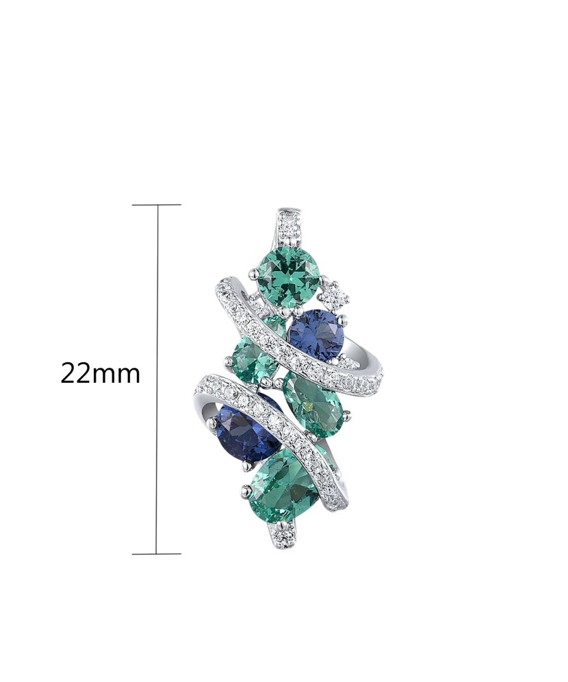 Sterling Silver pendant with spinels and zircons