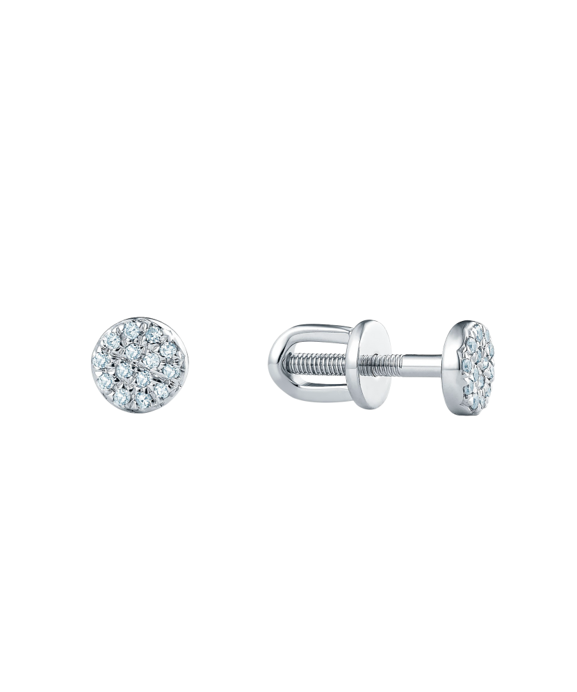 White gold earrings with diamonds