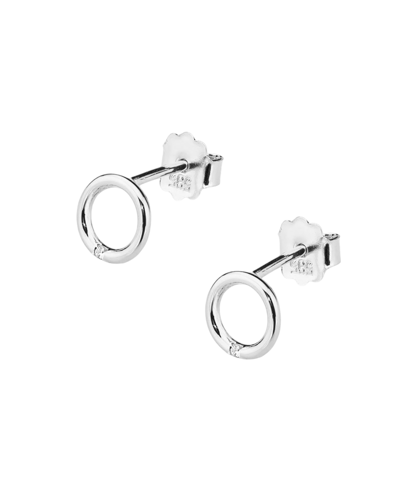 White gold earrings with diamonds