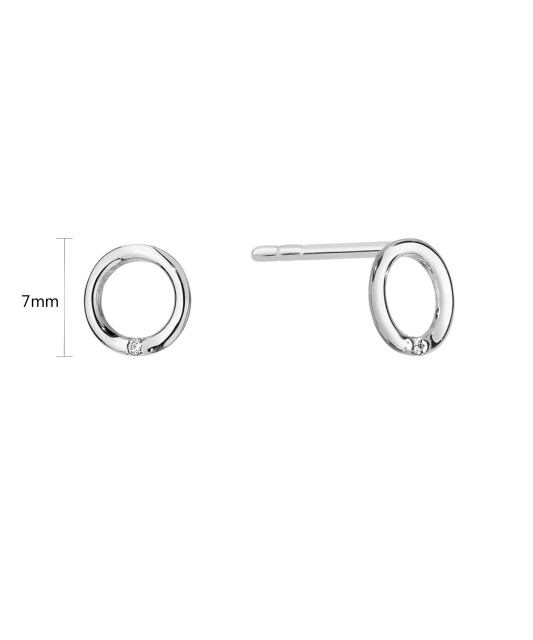 White gold earrings with diamonds