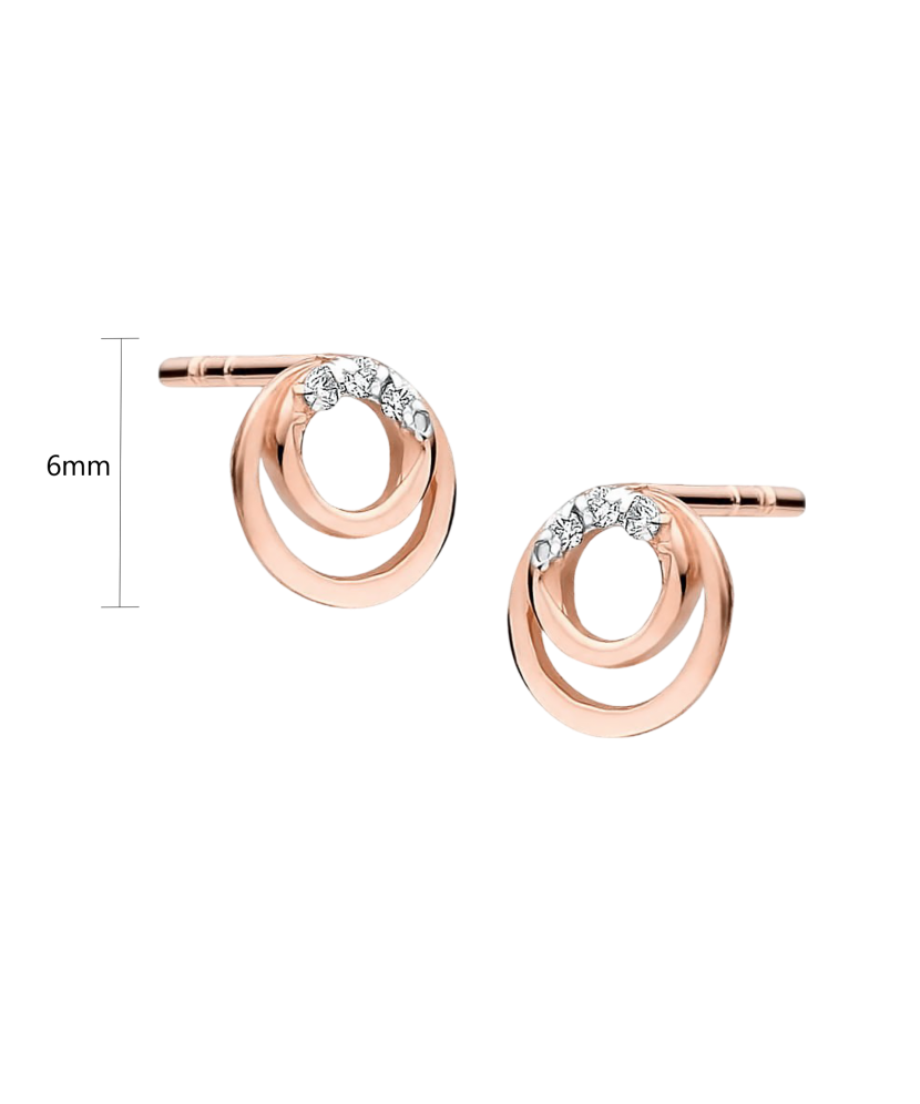 Gold earrings with diamonds