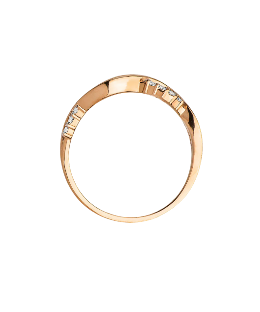 Gold ring with diamonds
