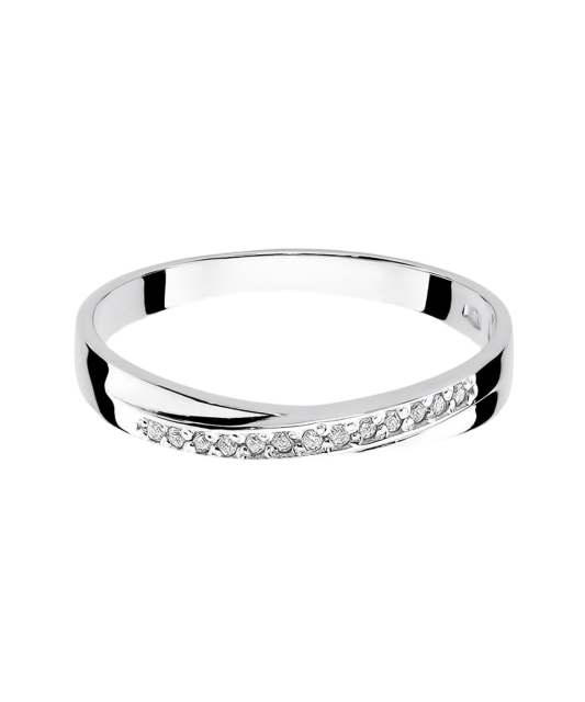 White gold ring with diamonds