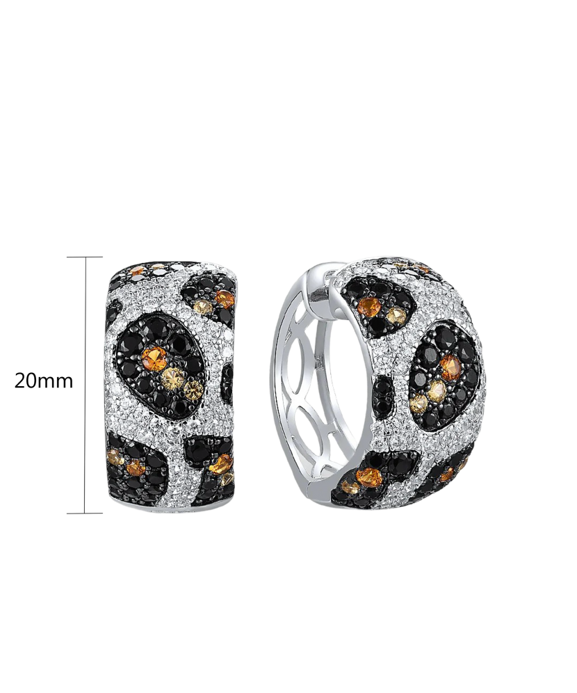 Серьги из серебра с цирконом и шпинели Серьги из серебра с цирконом и шпинели