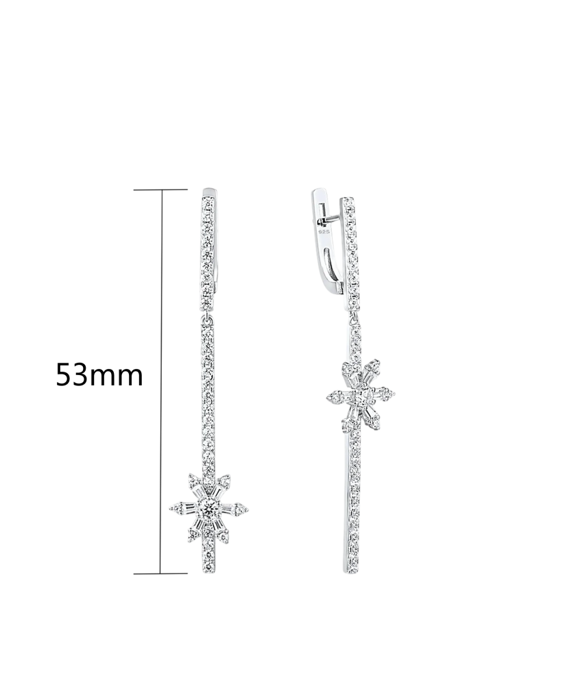Sterling silver earrings with zircons Sterling silver earrings with zircons