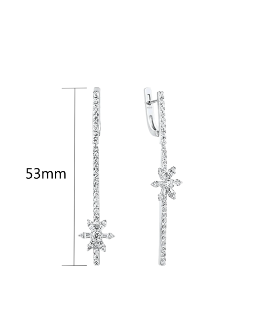 Серьги из серебра с цирконами