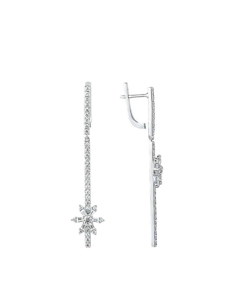 Sterling silver earrings with zircons Sterling silver earrings with zircons