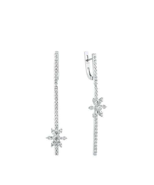 Серьги из серебра с цирконами