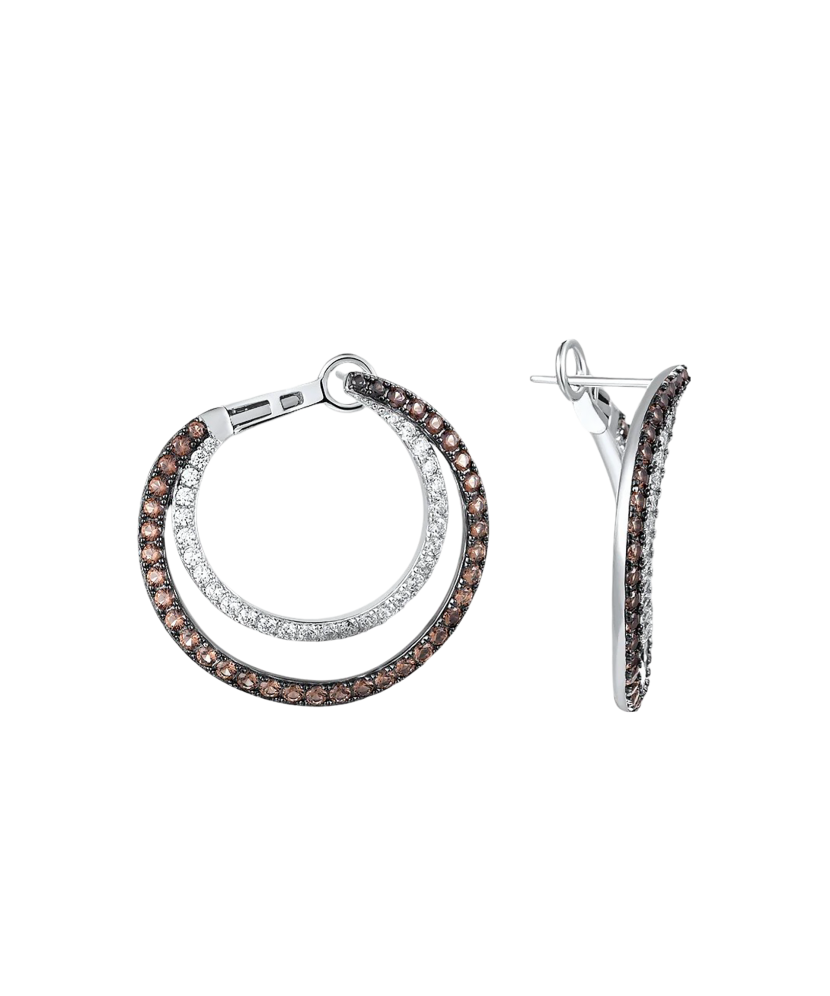 Sterling Silver earrings with zircons and spinels Sterling Silver earrings with zircons and spinels