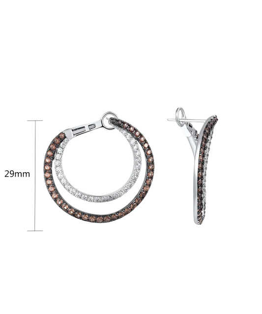 Sterling Silver earrings with zircons and spinels