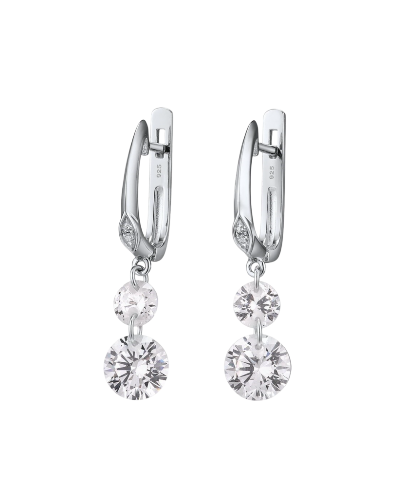 Sterling silver earrings with zircons