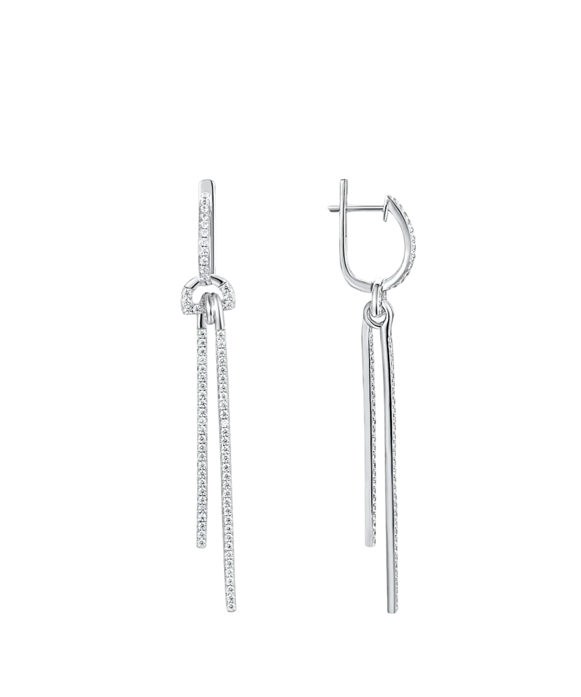 Sterling silver earrings with zircons