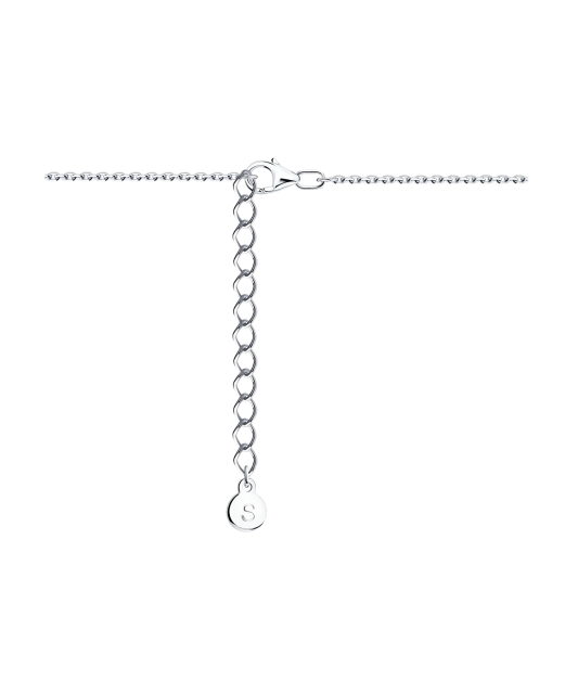 Sterling silver chain with zirconium pendant