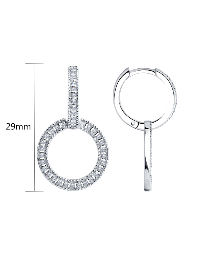 Sterling silver earrings with zircons Sterling silver earrings with zircons