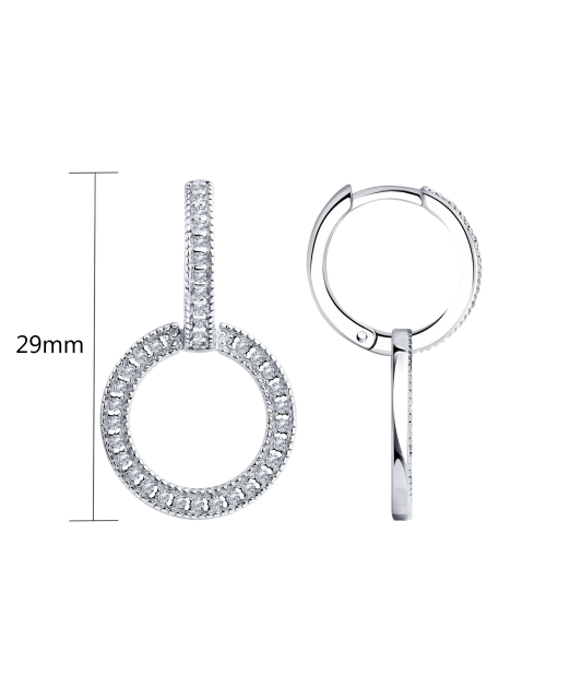 Sterling silver earrings with zircons